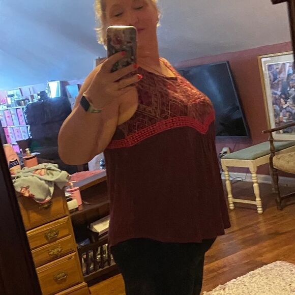 FadedโGloryโPurpleโTankย TopโOpenโBackโXLโ16-18 - Picture 2 of 8